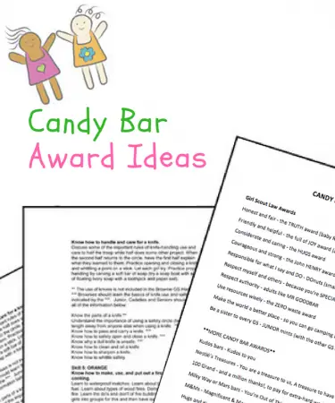Candy Bar award ideas
